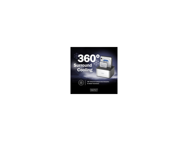 DIGITUS Station d'accueil USB 3.0 Duale SATA HDD 2,5'/3,5'