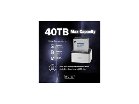 DIGITUS Station d'accueil USB 3.0 Duale SATA HDD 2,5'/3,5'