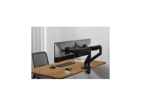 DIGITUS Support pour 2 écrans, charge max.: 2 x 20 kg, noir