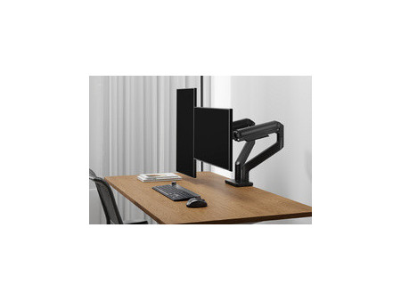 DIGITUS Support pour 2 écrans, charge max.: 2 x 20 kg, noir