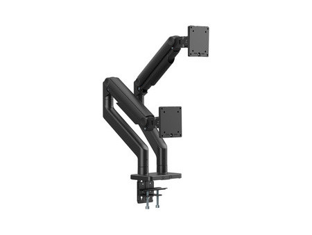 DIGITUS Support pour 2 écrans, charge max.: 2 x 20 kg, noir