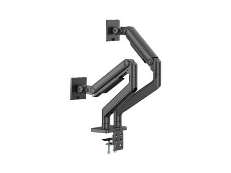 DIGITUS Support pour 2 écrans, charge max.: 2 x 20 kg, noir