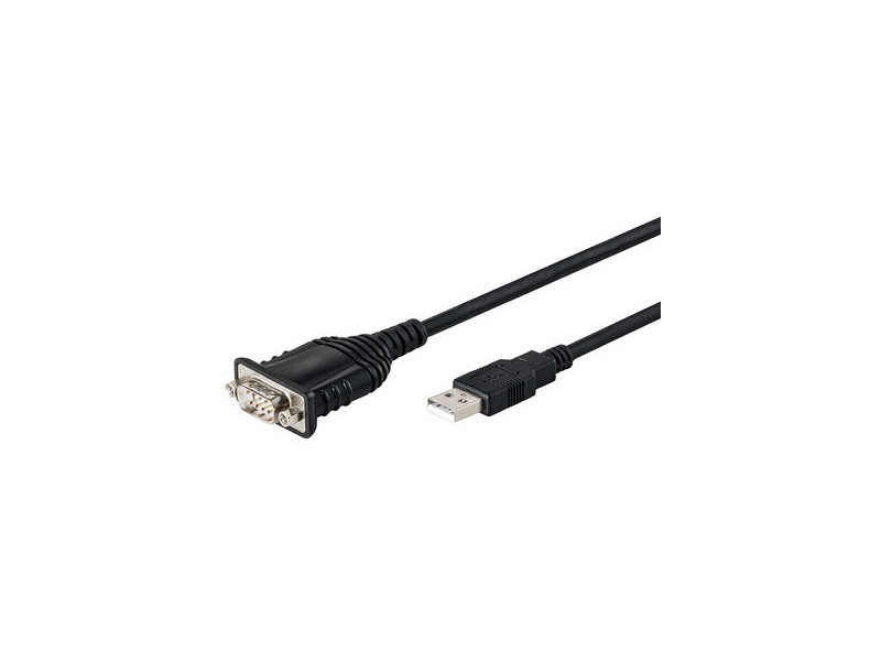 DIGITUS Câble adaptateur, USB-A - RS232, 1,8 m, noir