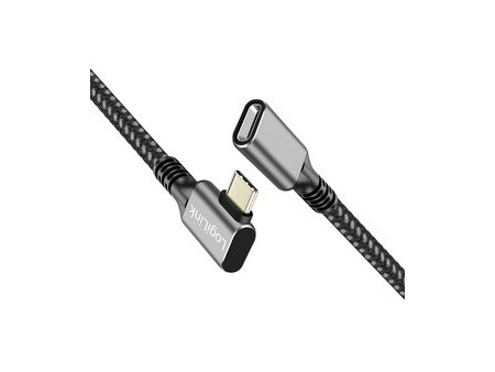 LogiLink Rallonge USB 3.2 Gen2 boîtier alu, 0,5 m, noir/gris