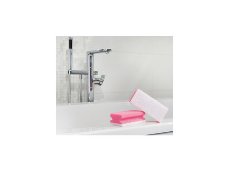 Scotch-Brite Eponge de nettoyage Soft, rose clair/blanc