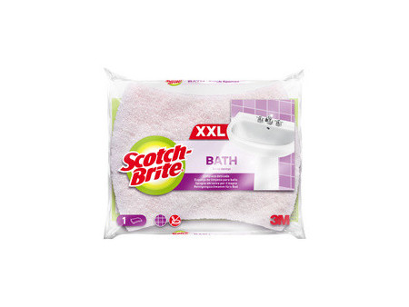 Scotch-Brite Eponge de nettoyage Bath XXL, rose/blanc