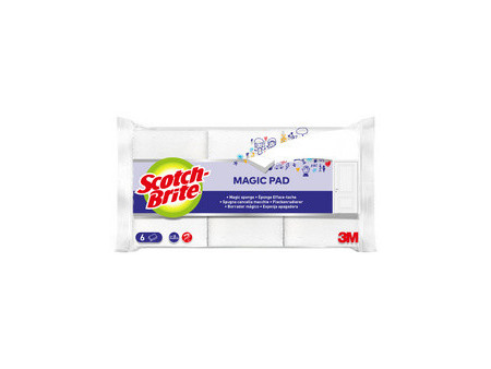 Scotch-Brite Gomme de nettoyage MAGIC PAD, pack de 6, blanc