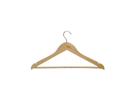 MAUL Cintre en bois MAULmira, avec barre, naturel, lot de 20