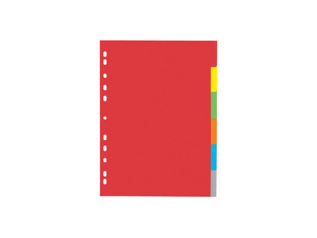 PAGNA Intercalaires en carton, A4, 6 touches, 6 couleurs