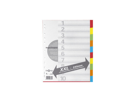 PAGNA Intercalaires en carton, A4, 12 touches, extra large