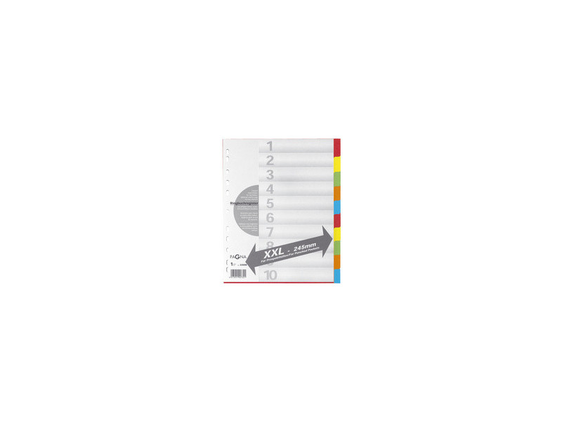 PAGNA Intercalaires en carton, A4, 12 touches, extra large