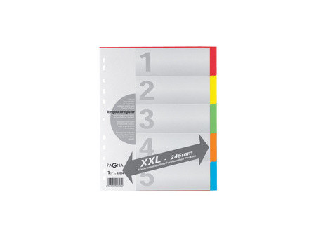 PAGNA Intercalaires en carton, A4, 12 touches, extra large