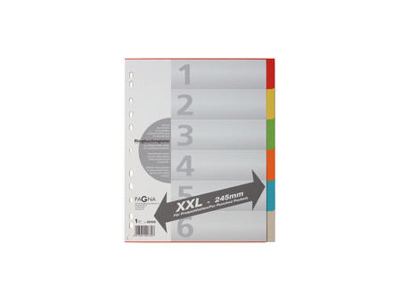 PAGNA Intercalaires en carton, A4, 12 touches, extra large