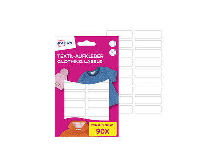 AVERY Étiquette pour textile, 13x45mm, incl. marqueur, blanc