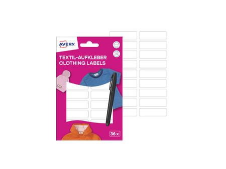 AVERY Étiquette pour textile, 13x45mm, incl. marqueur, blanc