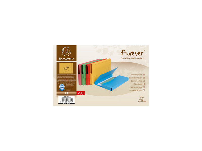 EXACOMPTA Pochette documents FOREVER, A4, bleu