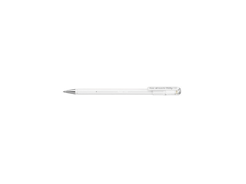 Pentel Stylo roller à encre gel Hybrid Milky, blanc