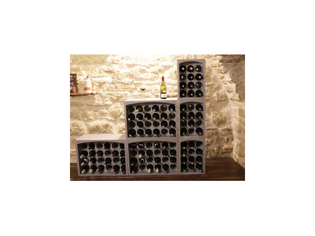 EDA Porte-bouteilles, pour 24 bouteilles, polystyrène, gris