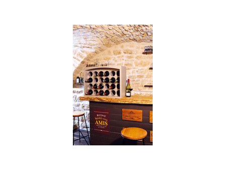 EDA Porte-bouteilles, pour 24 bouteilles, polystyrène, gris