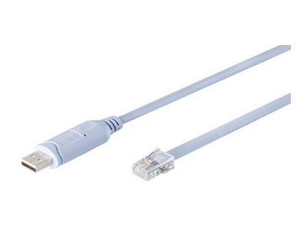DIGITUS Câble console USB 2.0 - RJ45, 1,8 m, bleu