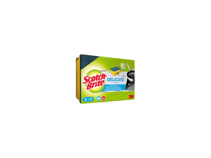 Scotch-Brite Eponge universelle DELICATE, couleur:jaune/bleu