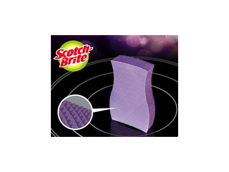 Scotch-Brite Éponge pour vitrocéramique, pack de 3, lilas
