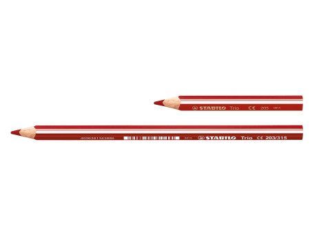 STABILO Crayon de couleur triangulaire Trio épais, court