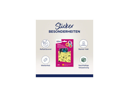 AVERY Sticker réfléchissant 'Space', argent