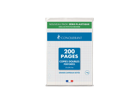 CONQUERANT SEPT Copies doubles 170 x 220 mm,Seyès, 200 pages