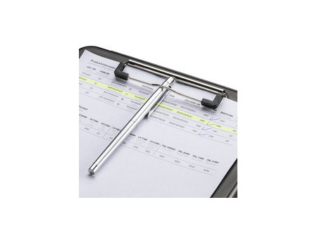helit Porte-bloc avec compartiment 'the clip', A4, gris