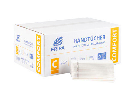 Fripa Essuie-mains COMFORT, 250 x 230 mm, pli V, extra blanc