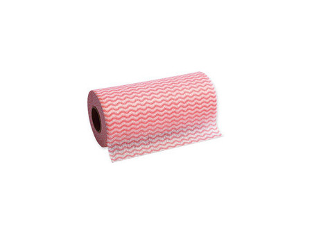 HYGOCLEAN Torchon & chiffon de nettoyage, sur rouleau, rouge