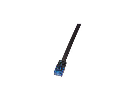 LogiLink Câble patch plat U/UTP, Cat. 5e, 0,5 m, noir