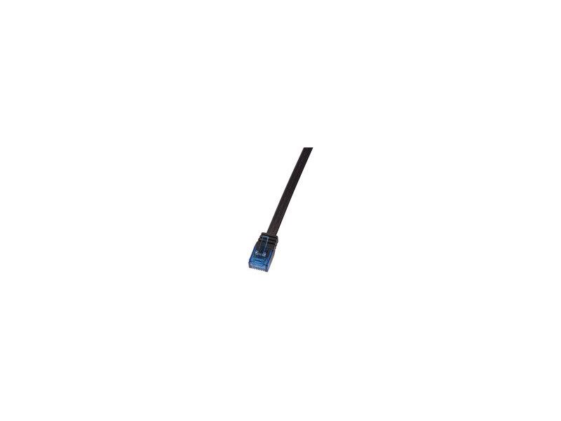 LogiLink Câble patch plat U/UTP, Cat. 5e, 0,5 m, noir