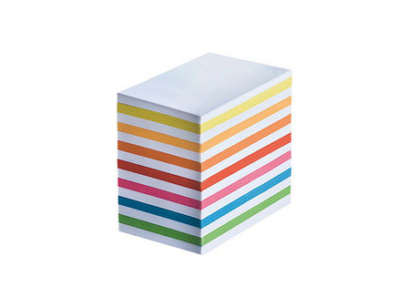WEDO Bloc cube, 50x90 mm, blanc / coloré, 700 feuilles