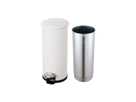 helit Poubelle à pédale 'the zinc', 20 litres, argent