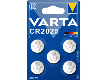 VARTA Pile bouton au lithium 'Electronics' CR2025, pack de 5