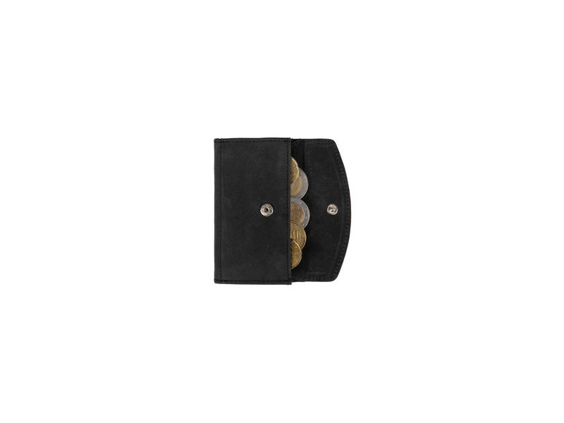 CLICKSAFE Porte-monnaie avec porte-cartes, simili cuir, noir