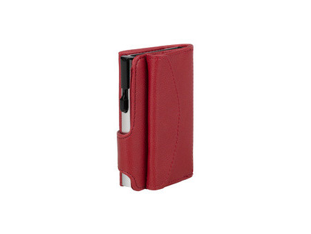 CLICKSAFE Porte-monnaie avec porte-cartes, simili cuir, noir
