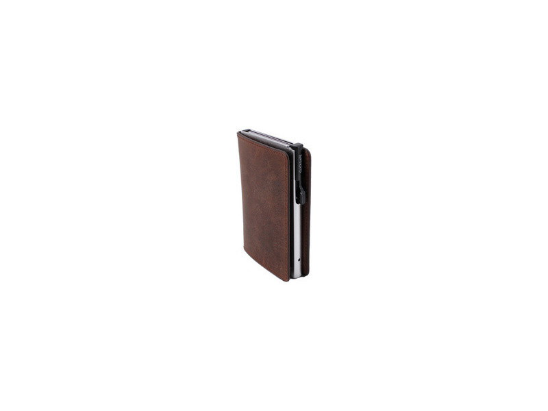 CLICKSAFE Portefeuille SLIM avec porte-cartes, cuir nappa