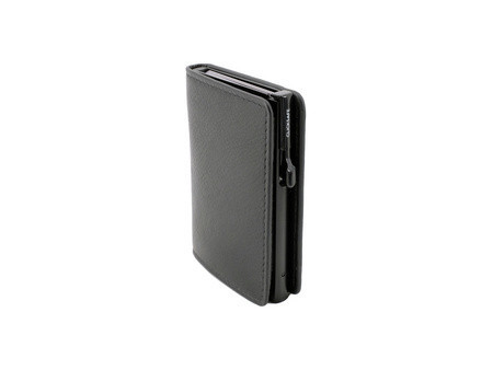 CLICKSAFE Portefeuille SLIM avec porte-cartes, cuir nappa