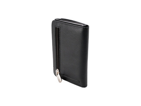 CLICKSAFE Portefeuille SLIM avec porte-cartes, cuir nappa