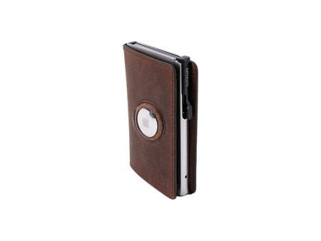 CLICKSAFE Portefeuille SLIM avec logement AirTag, noir