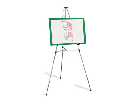 nobo Présentoir téléscopique pour tableau, aluminium blanc