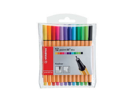 STABILO Feutre à pointe fine point 88 mini, étui plastique