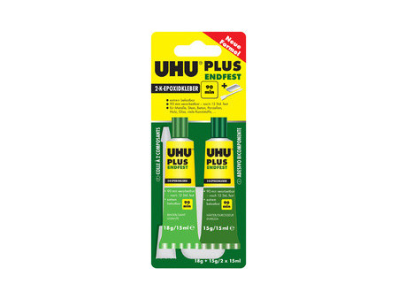 UHU Colle à 2 composants plus endfest, 33 g dans un tube