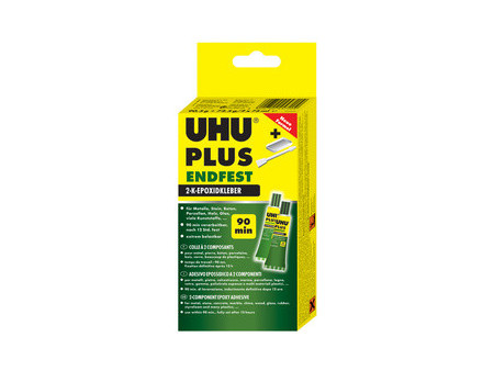 UHU Colle à 2 composants plus endfest, seringue à double