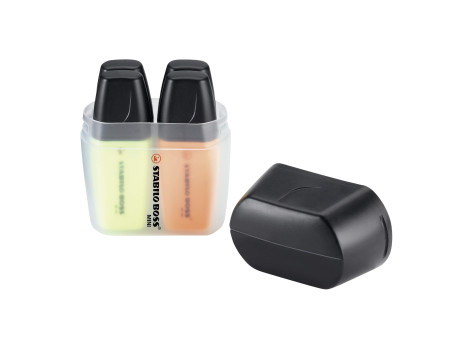 STABILO Surligneur BOSS MINI, boîte en plastique de 4