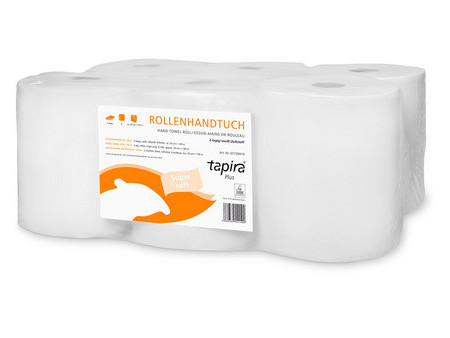 Tapira Rouleau d'essuie-mains Plus, 2 couches, 140 m, blanc