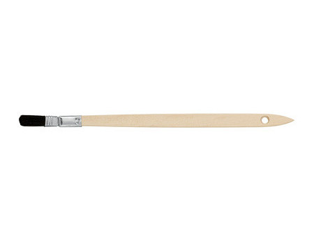WESTEX Pinceau plat soie naturelle noire, 15 mm, courbé